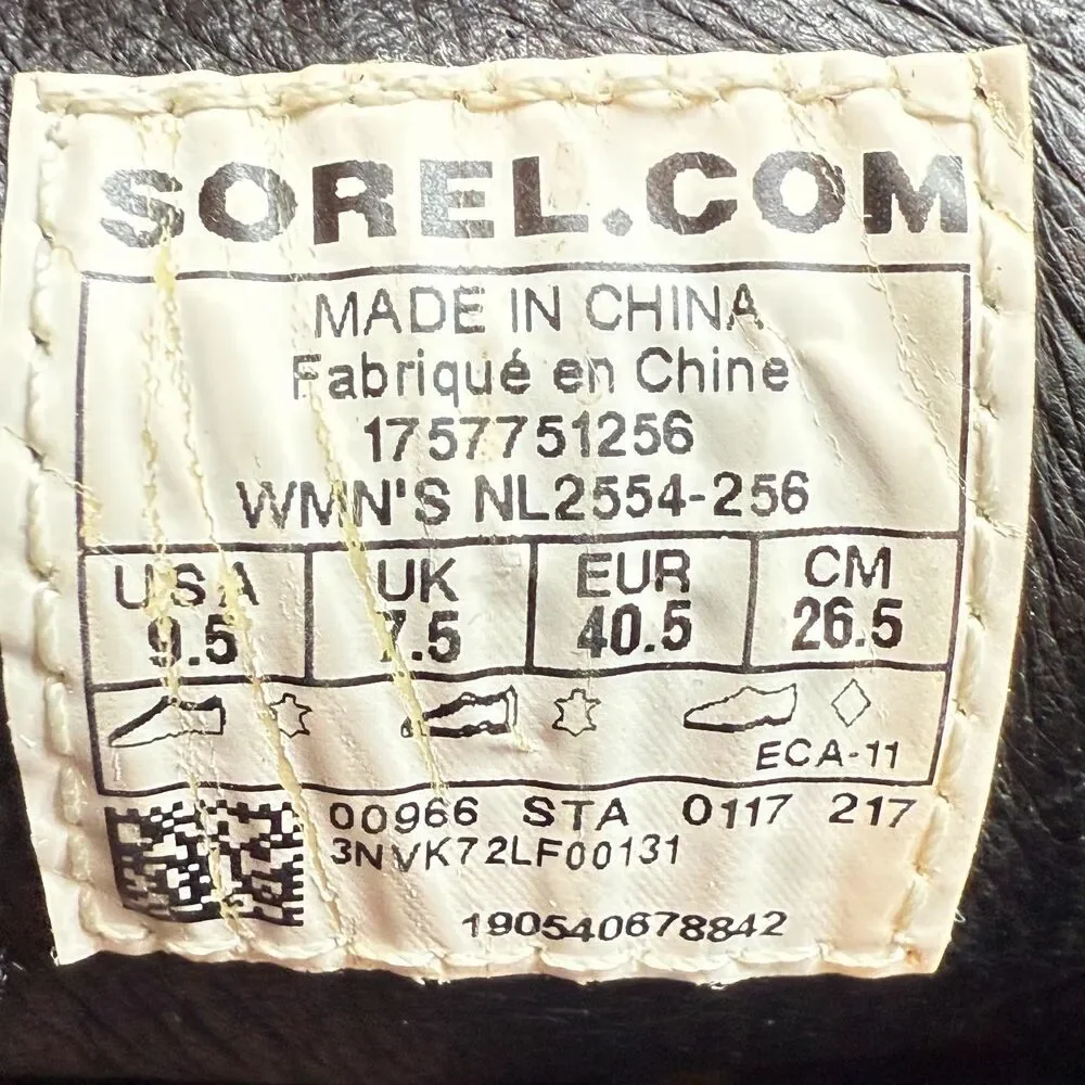 Sorel After Hours Women's 9.5 Brown Suede Ankle Booties Wedge Zipper Casual